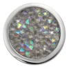 Amello Edelstahl Coin Zirkonia weiß 25mm für Coinfassung Schmuck ESC351W