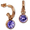Amello Edelstahl Creole rosegold Zirkonias Zirkonia lila ESOS51V