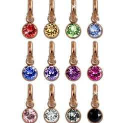 Amello Edelstahl Creole rosegold Zirkonias Zirkonia lila ESOS51V