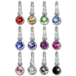 Amello Edelstahl Creole Zirkonias Zirkonia hellblau Ohrring ESOS02H