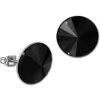 Amello Edelstahl Ohrstecker Kegel Zirkonias schwarz Ohrring ESOS10S