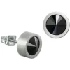 Amello Edelstahl Ohrstecker Zirkonias schwarz Ohrring ESOS03S