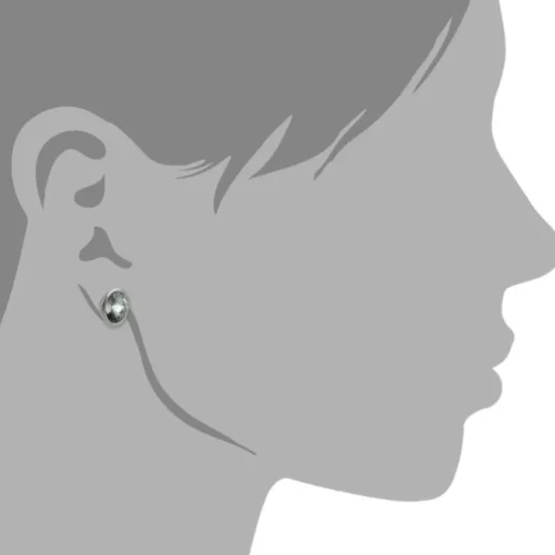 Amello Edelstahl Ohrstecker rund Zirkonias grau Ohrring ESOS07K
