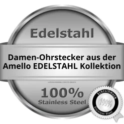 Amello Edelstahl Ohrstecker flieder rund Zirkonia Damen Ohrringe ESOS11F