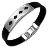 Amello Edelstahlarmband Karos Herren Damen Unisex Armband ESA506S