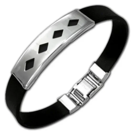 Amello Edelstahlarmband Karos Herren Damen Unisex Armband ESA506S