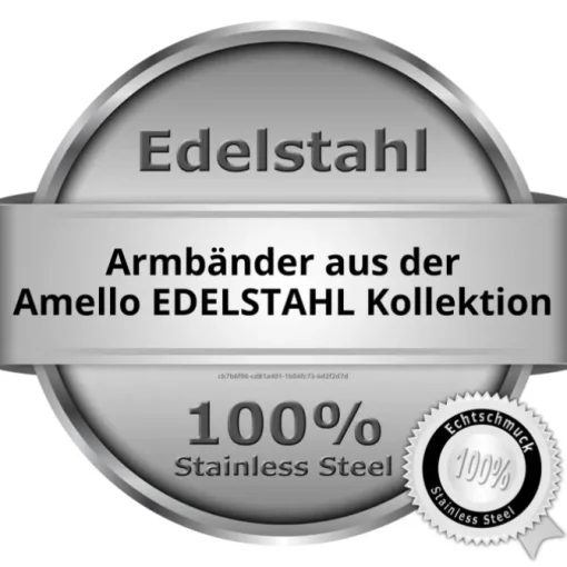 Amello Edelstahlarmband Karos Herren Damen Unisex Armband ESA506S