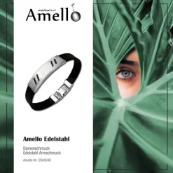 Amello Edelstahlarmband Line Herren Damen Unisex Armband ESA504S