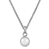 Amello Halskette Keramik Halbkugel weiß Damen Edelstahlschmuck ESKX36W5