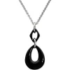 Amello Halskette Keramik Tropfen schwarz Damen Edelstahlschmuck ESKX11S