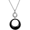 Amello Halskette Keramik Round schwarz Damen Edelstahlschmuck ESKX13S