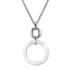 Amello Halskette Keramik Circle weiß Damen Edelstahlschmuck ESKX46W5