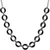 Amello Halskette Keramik Ringe schwarz Damen Edelstahlschmuck ESKX02S