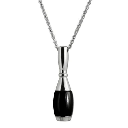 Amello Halskette Keramik Kegel schwarz Damen Edelstahlschmuck ESKX15S