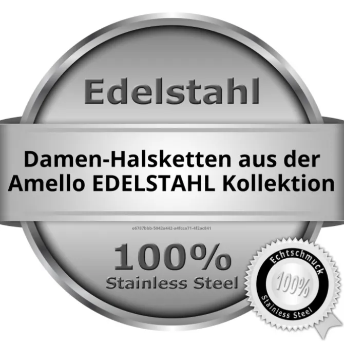 Amello Halskette Keramik Ellipse weiß Damen Edelstahlschmuck ESKX09W