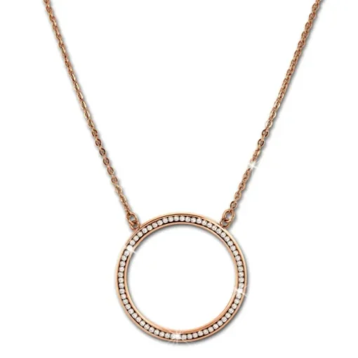 Amello Halskette rosevergoldet O-Kette Zirkonia Damen Edelstahlschmuck ESK101E