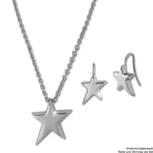 Amello Halskette Stern Unisex Stainless Steel Edelstahlschmuck ESKX25J