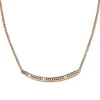 Amello Halskette Welle rosevergoldet Zirkonia Damen Edelstahlschmuck ESK102E