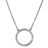 Amello Halskette Zirkonia weiß O-Kette Damen Edelstahlschmuck ESK101J
