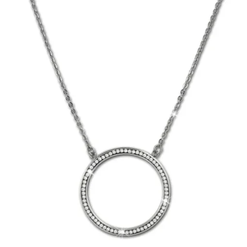 Amello Halskette Zirkonia weiß O-Kette Damen Edelstahlschmuck ESK101J