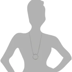Amello Halskette Zirkonia weiß O-Kette Damen Edelstahlschmuck ESK101J