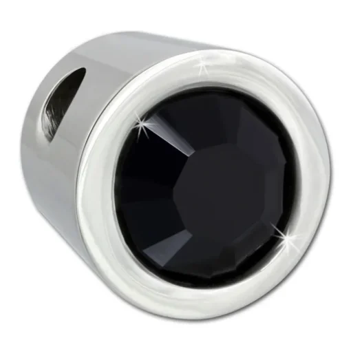 Amello Kettenanhänger Edelstahl Zirkonias Zirkonia schwarz ESHS01S