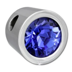 Amello Kettenanhänger Edelstahl Zirkonias Zirkonia blau ESHS01B