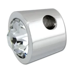 Amello Kettenanhänger Edelstahl Zirkonias Zirkonia weiß ESHS01W