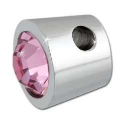 Amello Kettenanhänger Edelstahl Zirkonias Zirkonia rosa ESHS01A