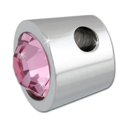 Amello Kettenanhänger Edelstahl Zirkonias Zirkonia rosa ESHS01A