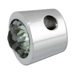 Amello Kettenanhänger Edelstahl Zirkonias Zirkonia grau ESHS01K