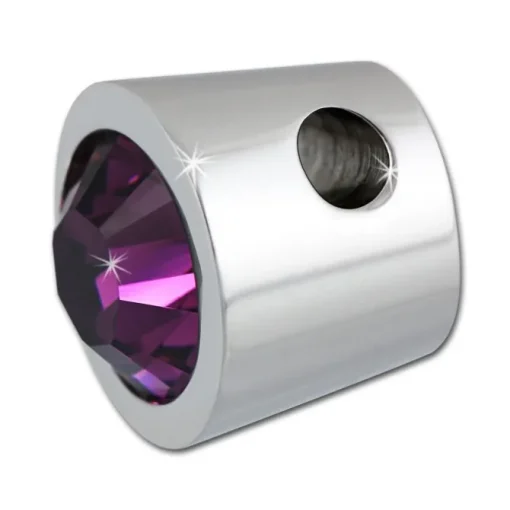Amello Kettenanhänger Edelstahl Zirkonias Zirkonia flieder ESHS01F