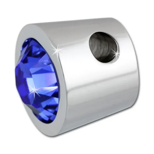 Amello Kettenanhänger Edelstahl Zirkonias Zirkonia blau ESHS01B