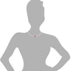 Amello Kettenanhänger Edelstahl Zirkonias Zirkonia rosa ESHS01A