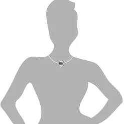 Amello Kettenanhänger Edelstahl Zirkonias Zirkonia grau ESHS01K