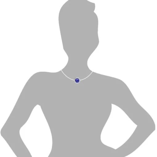 Amello Kettenanhänger Edelstahl Zirkonias Zirkonia blau ESHS01B
