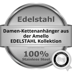 Amello Kettenanhänger Edelstahl Zirkonias Zirkonia lila ESHS02V