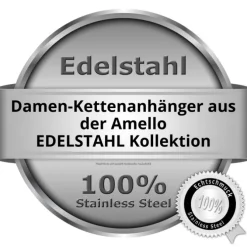Amello Kettenanhänger Edelstahl Zirkonias Zirkonia weiß ESHS01W