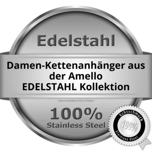 Amello Kettenanhänger Edelstahl Zirkonias Zirkonia fuchsia ESHS01P