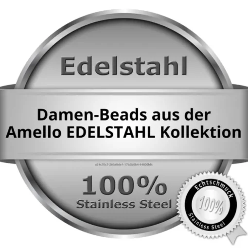 Amello Megabead Stahl Kugel lila Zirkonias Armband AMZ082V