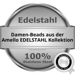 Amello Megabead Stahl Rad Zirkonias rosa Armbandbead AMZ312A