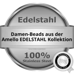 Amello Megabeads Stahl Blume lila Zirkonias Armband AMZ059V