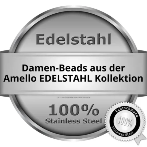 Amello Megabeads Stahl Blume lila Zirkonias Armband AMZ059V