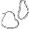 Amello Ohrhänger Herz-Kreole 4cm Edelstahl Damen Ohrring ESOS99K