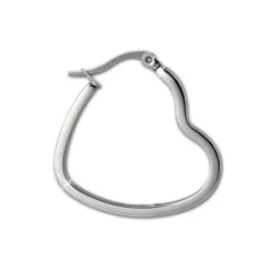 Amello Ohrhänger Herz-Kreole 4cm Edelstahl Damen Ohrring ESOS99K