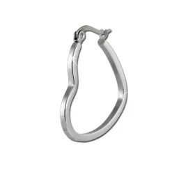 Amello Ohrhänger Herz-Kreole 4cm Edelstahl Damen Ohrring ESOS99K