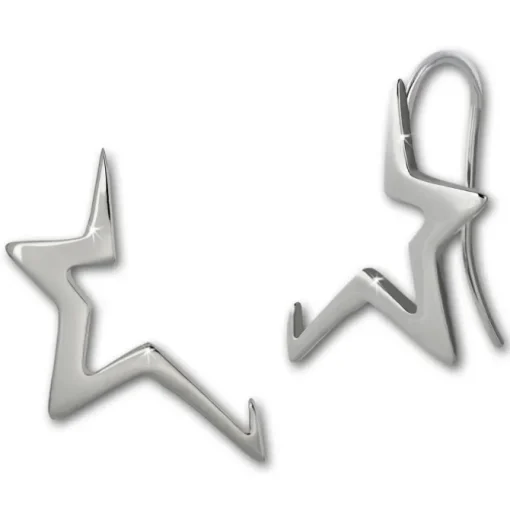 Amello Ohrringe halber Stern Damen Edelstahlschmuck ESOX18J