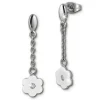 Amello Ohrringe Keramik Blümchen weiß Damen Edelstahlschmuck ESOX41W