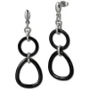 Amello Ohrringe Keramik Dreieck schwarz Damen Edelstahlschmuck ESOX07S
