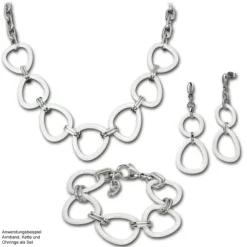 Amello Ohrringe Keramik Dreieck weiß Damen Edelstahlschmuck ESOX07W